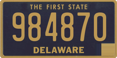 DE license plate 984870