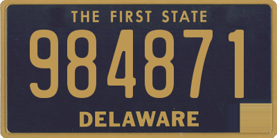 DE license plate 984871