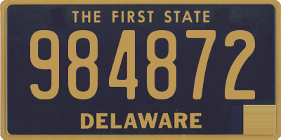 DE license plate 984872