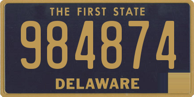 DE license plate 984874