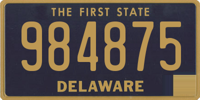 DE license plate 984875