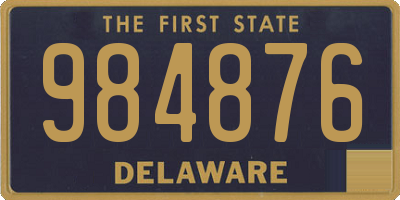 DE license plate 984876