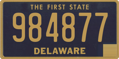 DE license plate 984877