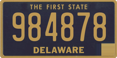 DE license plate 984878