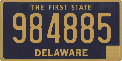 DE license plate 984885