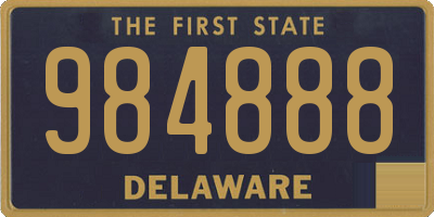 DE license plate 984888