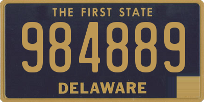 DE license plate 984889