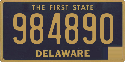 DE license plate 984890