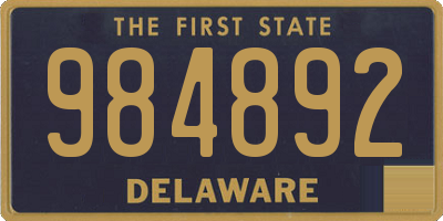 DE license plate 984892