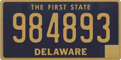 DE license plate 984893