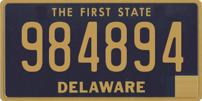 DE license plate 984894