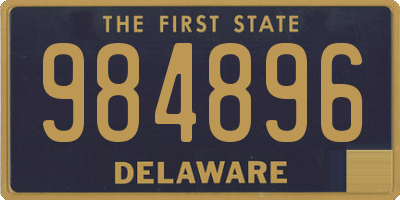 DE license plate 984896