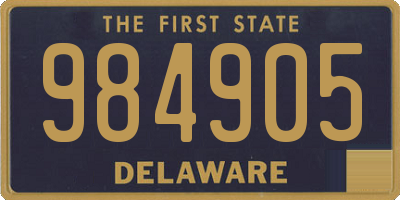 DE license plate 984905