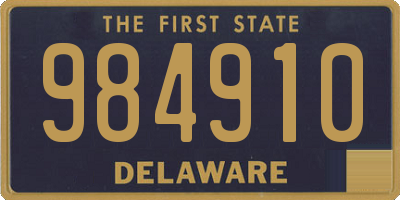 DE license plate 984910