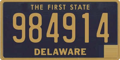 DE license plate 984914