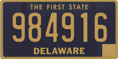 DE license plate 984916