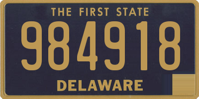 DE license plate 984918