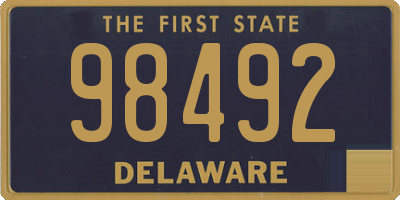 DE license plate 98492