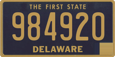 DE license plate 984920