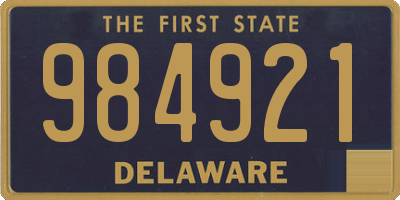 DE license plate 984921