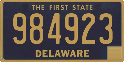 DE license plate 984923