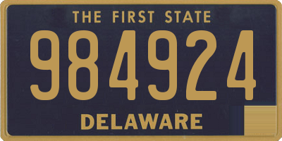 DE license plate 984924