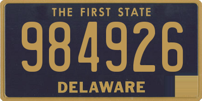 DE license plate 984926