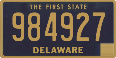 DE license plate 984927