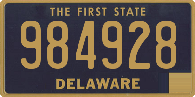 DE license plate 984928