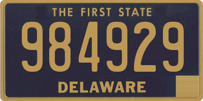 DE license plate 984929