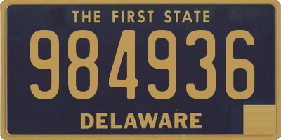 DE license plate 984936