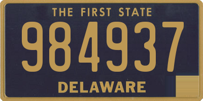 DE license plate 984937