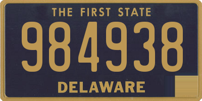 DE license plate 984938