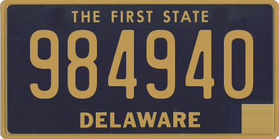 DE license plate 984940