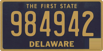 DE license plate 984942