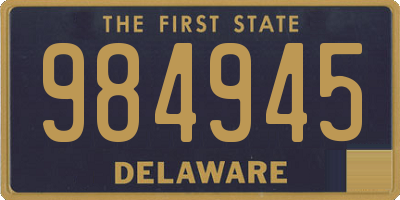 DE license plate 984945