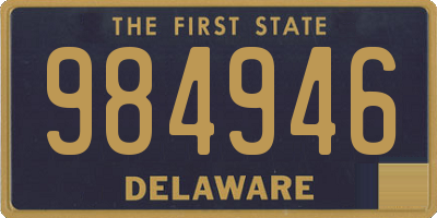 DE license plate 984946