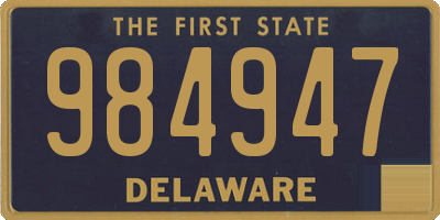 DE license plate 984947