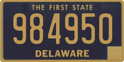 DE license plate 984950