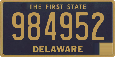 DE license plate 984952