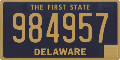 DE license plate 984957