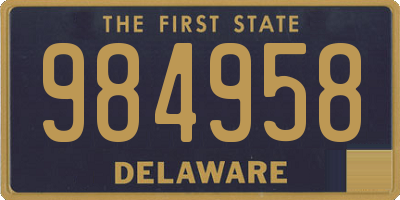 DE license plate 984958