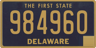 DE license plate 984960