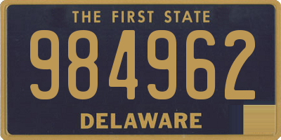 DE license plate 984962