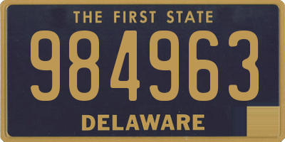 DE license plate 984963