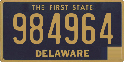 DE license plate 984964