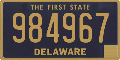 DE license plate 984967