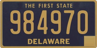 DE license plate 984970