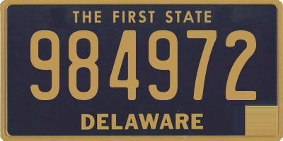 DE license plate 984972