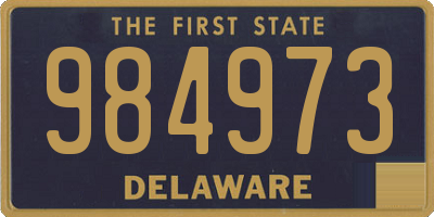 DE license plate 984973